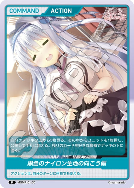 MSMR-01-30 R 黒色のナイロン生地の向こう側