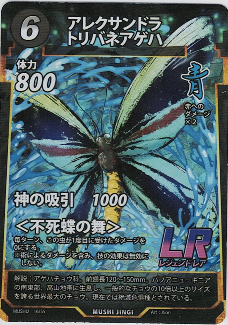 MUSHI2-16 アレクサンドラトリバネアゲハ LR